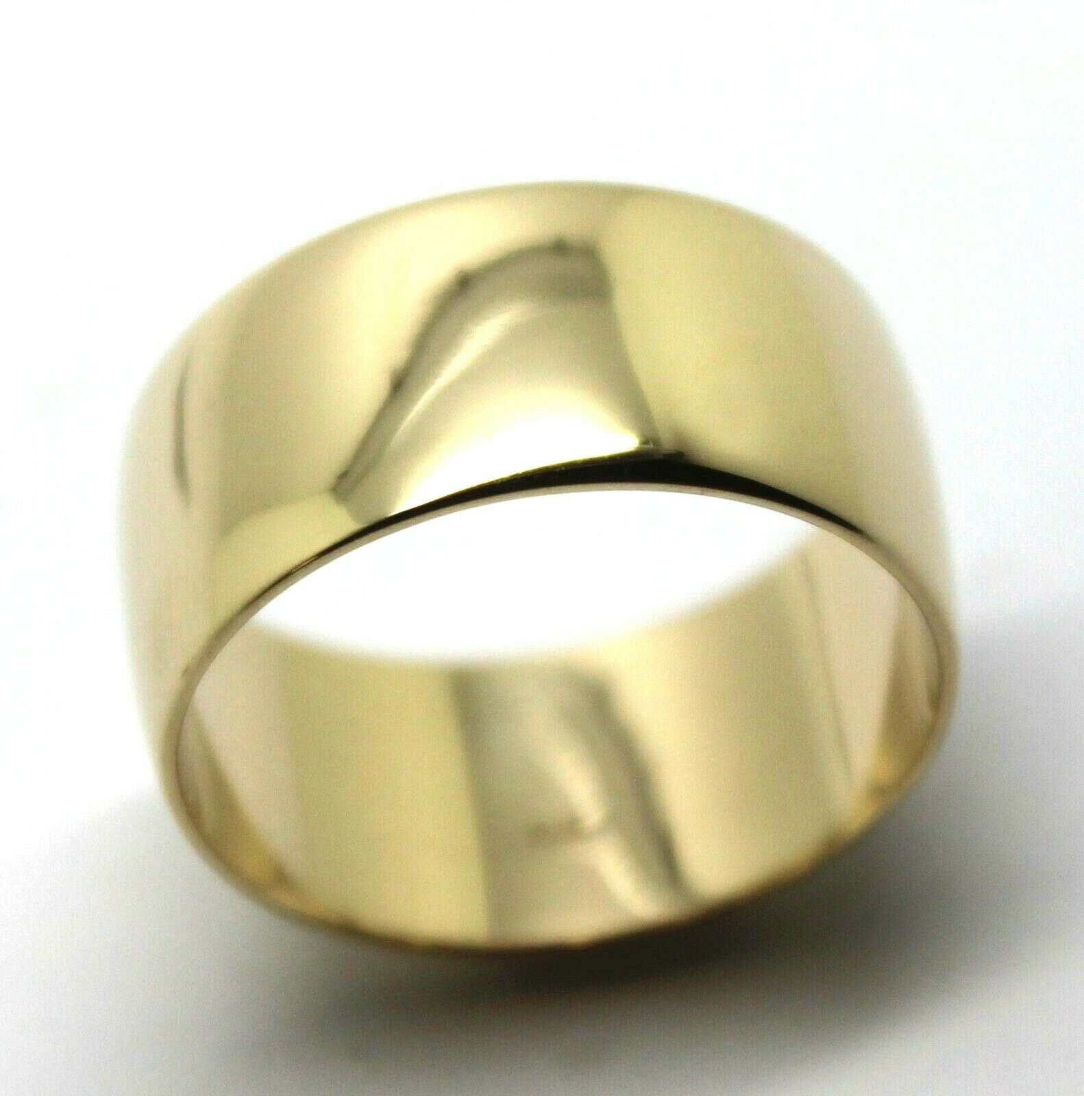 Echte Neue Größe W Echt 9K 9Ct Gelbgold Voll Massiv 10mm Breit Band Ring von KaedesignsJewellery