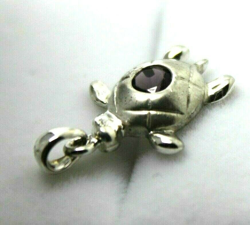 Echter 3D Sterling Silber 925 Amethyst Schildkröte Charm/Anhänger von KaedesignsJewellery