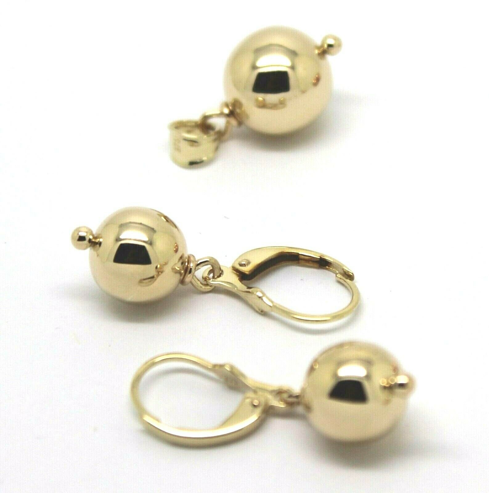 Echter 9Ct 9K Gelbgold 12mm Uni Kugel Anhänger & 10mm Ohrringe Set von KaedesignsJewellery