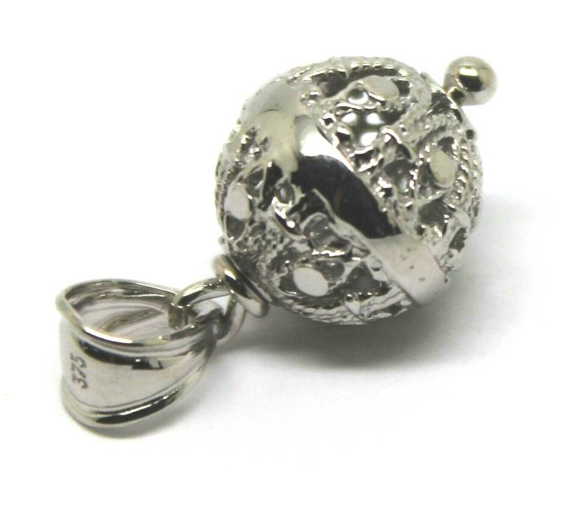 Echter 9Ct 9Kt Weißgold 12mm Filigraner Kugel Anhänger Gratis Express Post in Oz von KaedesignsJewellery