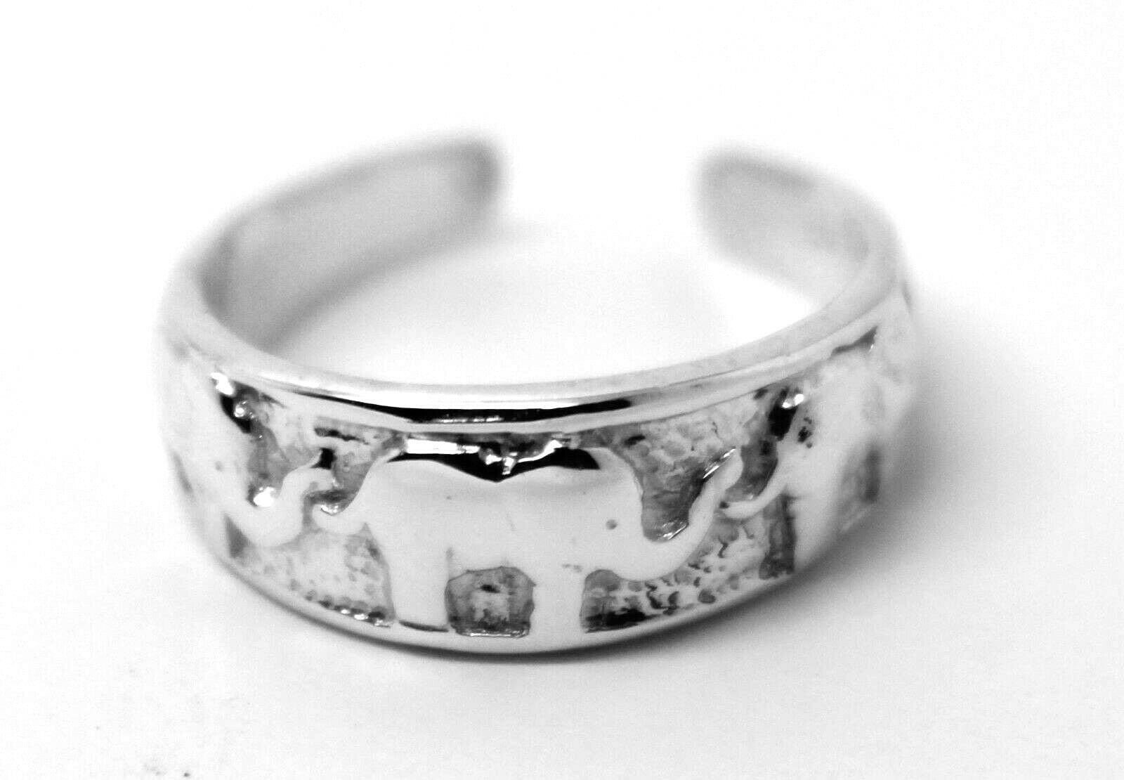 Echter Massiver Sterling Silber 925 Glückselefant Toe Ring von KaedesignsJewellery