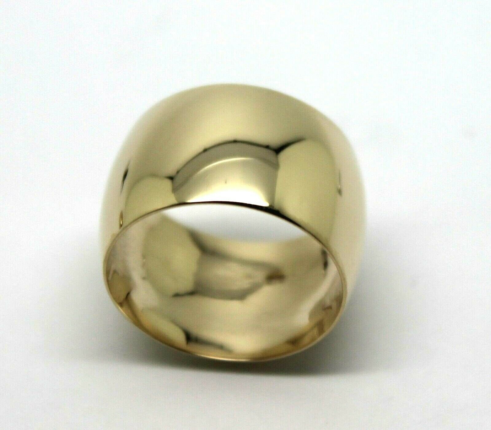 Echter Neuer Massiver 9Ct Gelbgold Voll Solider 12mm Breiter Fass Band Ring Größe N von KaedesignsJewellery