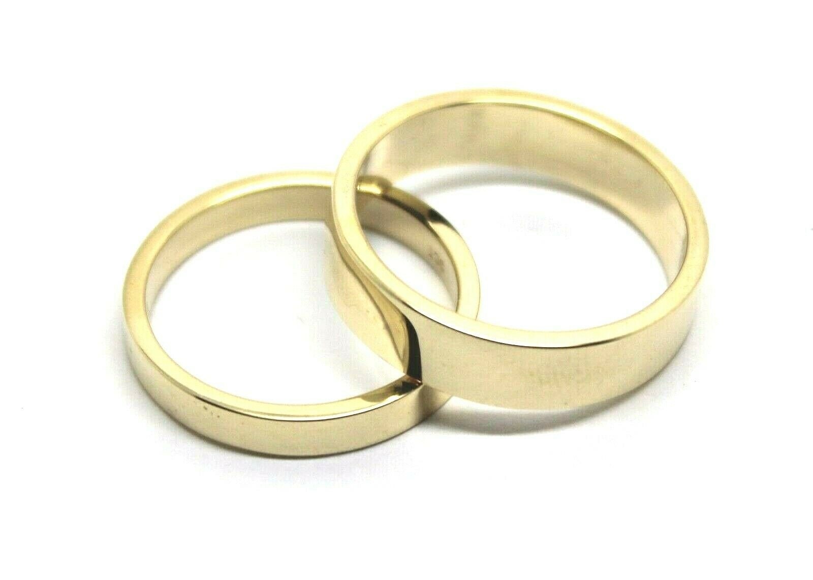 Echte His & Hers Set Massiv 9 Karat 9K Gelb, Rose Oder Weißgold Flache Ebene Eheringe Ringe - Paarring von KaedesignsJewellery