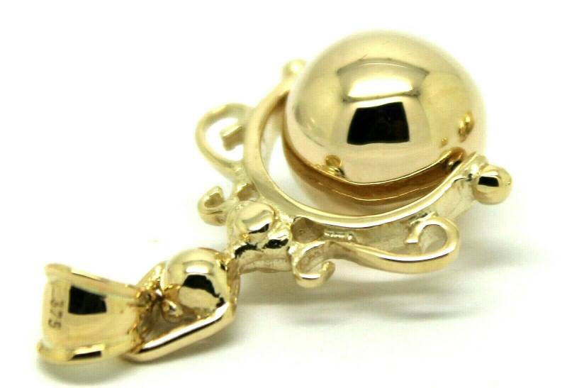 Echtes Neue 9K 9Ct Gold Solid Gelb, Rose Oder Weiß Schlicht 12 Mm Ball Spinner Anhänger von KaedesignsJewellery