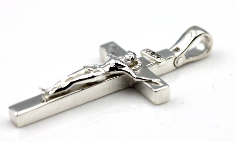 Echter Massiver Schwerer Kruzifix-Kreuz-Anhänger Aus Sterlingsilber von KaedesignsJewellery