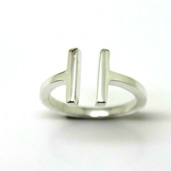 Echtgröße M Sterling Silber Massiver Bar Ring Gratis Post in Oz von KaedesignsJewellery