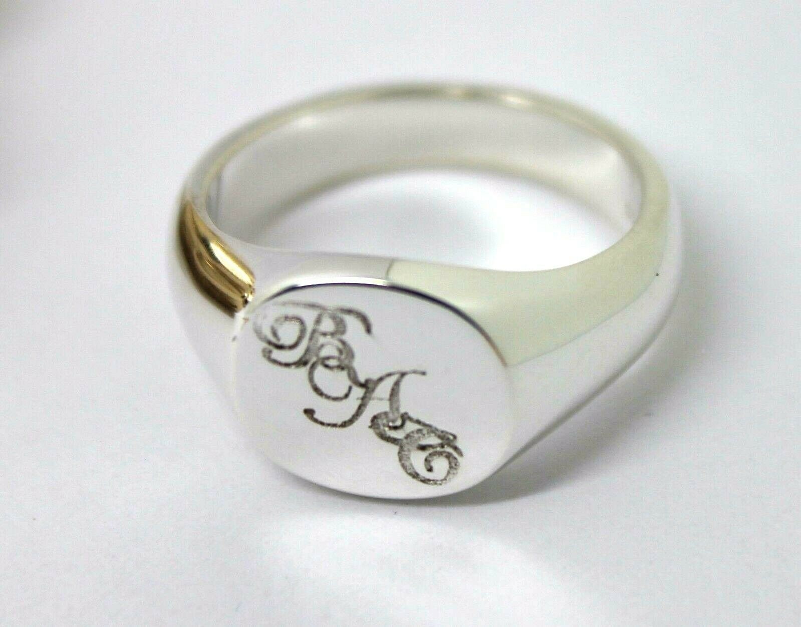 Gravierter Bac Sterling Silber 925 Oval Signet Ring Free Express Post in Oz Gravierter Bac Sterling Silber 925 Oval Signet Ring Free Express Post in Oz von KaedesignsJewellery
