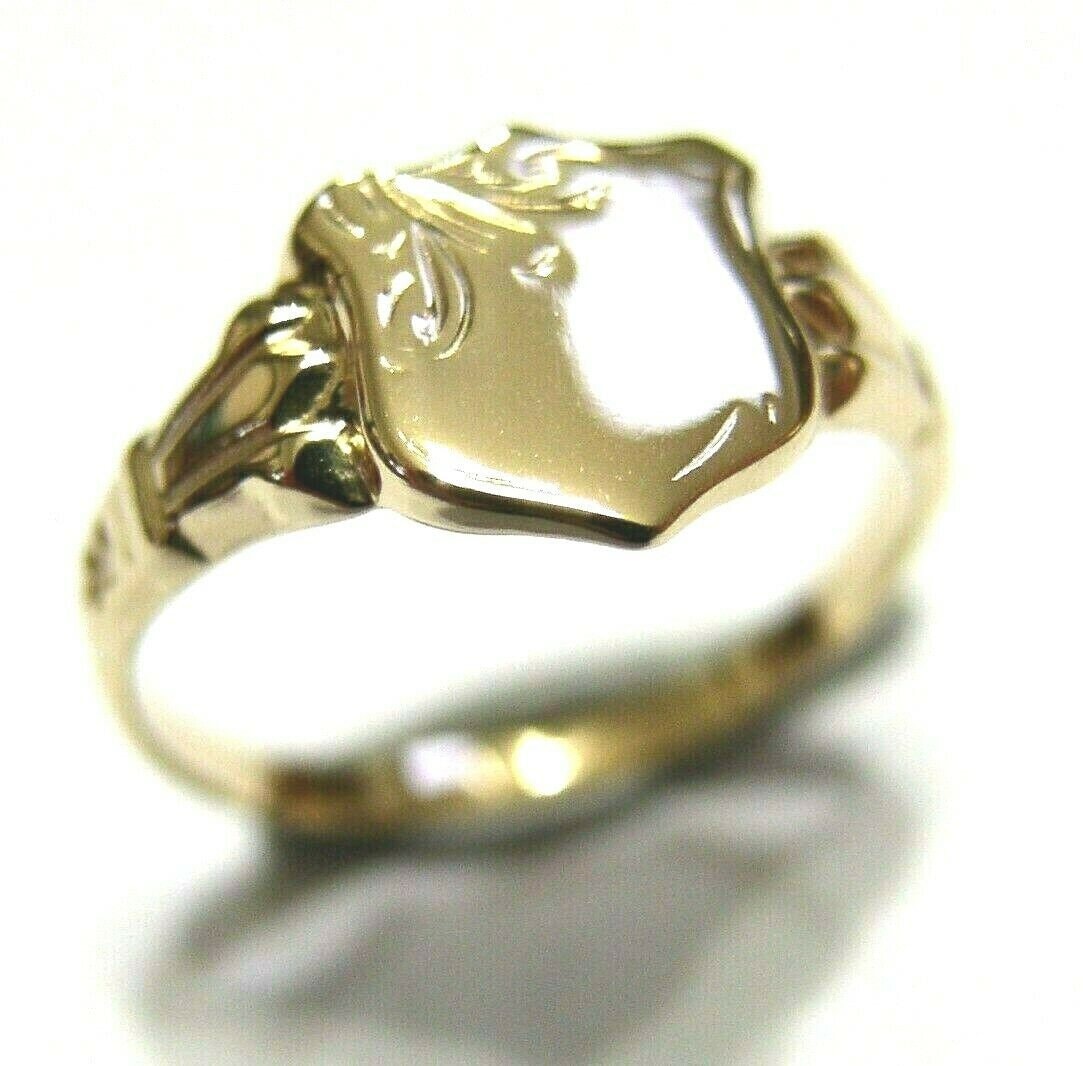 Größe K, Kaedesigns New Childs Solid 9Ct 9K Gelb, Rose Oder Weißgold Schild Signet Ring von KaedesignsJewellery