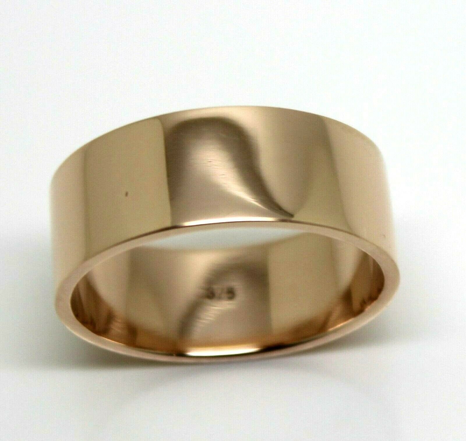 Größe N Echter Schwerer Neuer 9Kt Gelb-, Rosé - Oder Weißgold/375Er, Massiver 8mm Breiter Bandring von KaedesignsJewellery