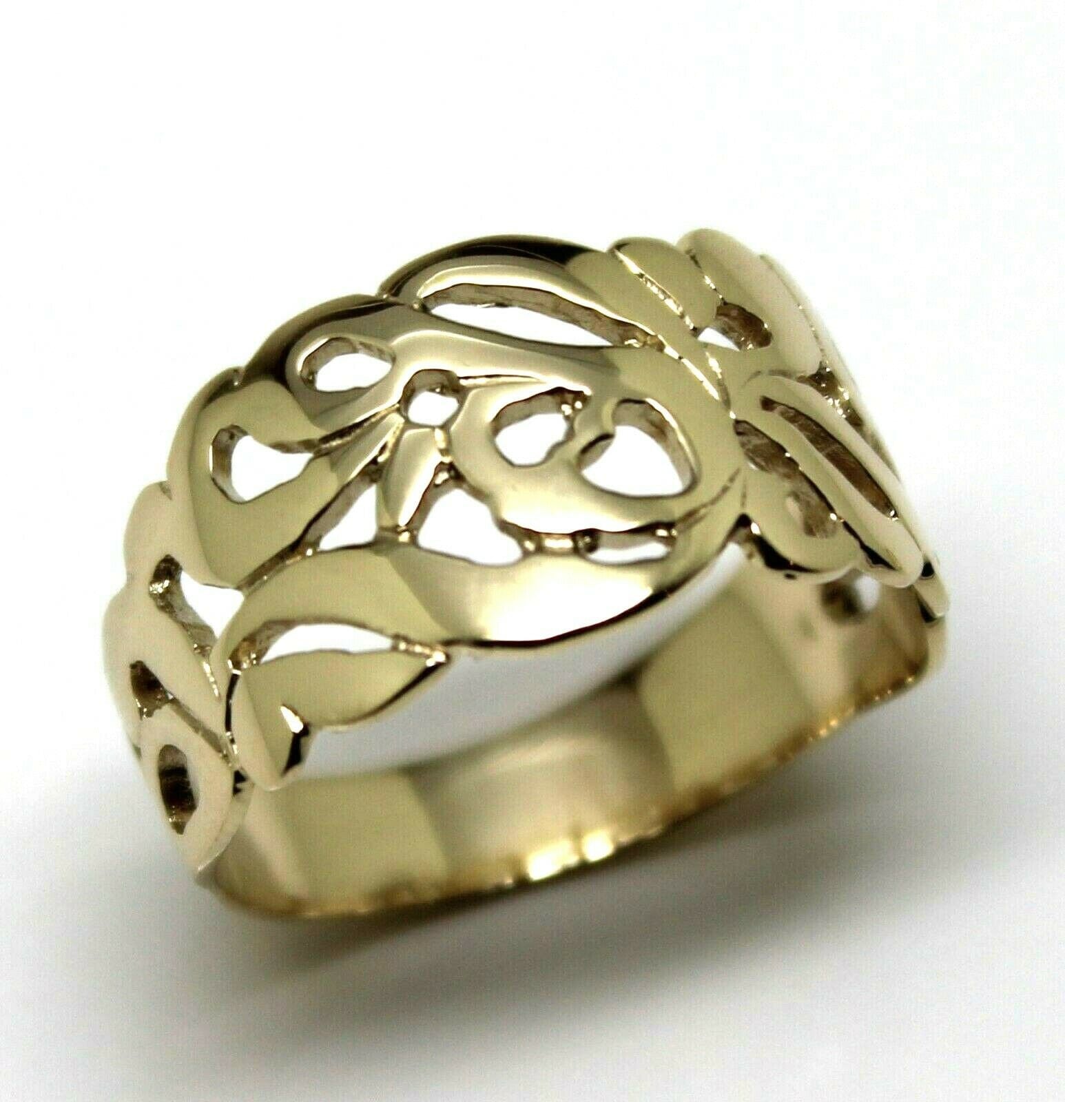 Größe R, 8 5/8 Kaedesigns, Neu 9Ct 9K 375 Echt Gelb, Rose Oder Weißgold Breit Blume Filigran Ring 278 von KaedesignsJewellery