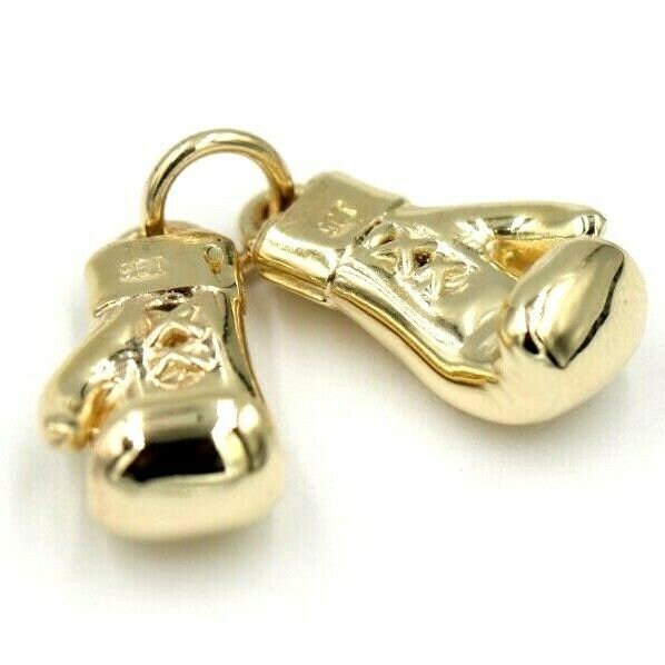 Große Schwere 9Ct Gelb Oder Rose Weißgold 2 X Boxhandschuhe Anhänger 1 Paar von KaedesignsJewellery