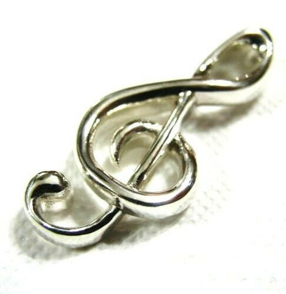 Kaedesigns Großer Sterling Silber Solid Violinschlüssel Musik Note Anhänger von KaedesignsJewellery
