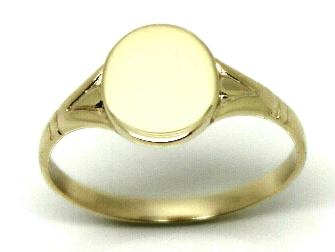 Kaedesigns Neue Echte Größe K1/2 Massiv Neu 9Ct Gelb, Rose Oder Weiß Gold Oval Signet Ring von KaedesignsJewellery