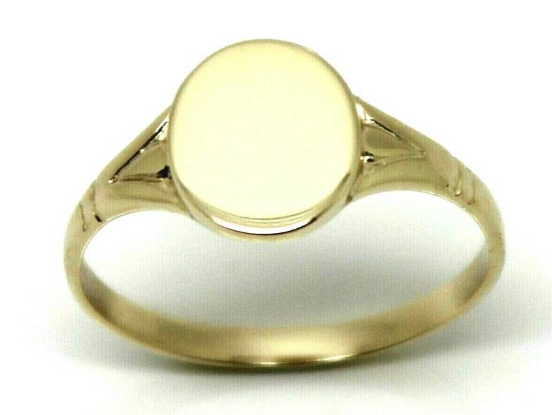 Kaedesigns Neue Größe I/4 Massiver Neuer 9 Karat 9K Gelb-, Rosé - Oder Weißgold Oval Siegelring von KaedesignsJewellery