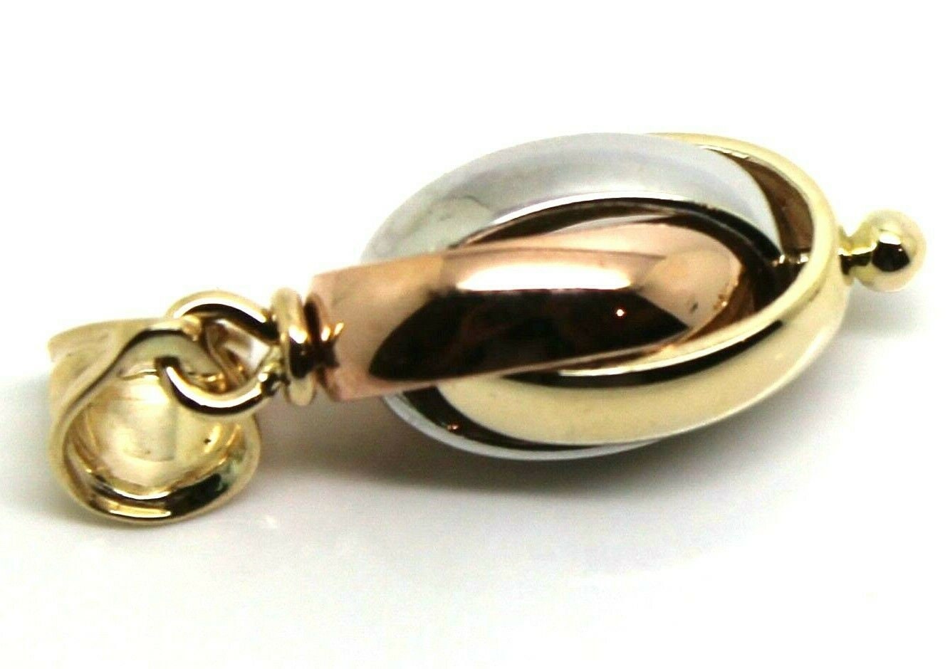 Kaedesigns Neuer 9 Karat Gelb Rose & Weißgold Oval Belcher Anhänger von KaedesignsJewellery