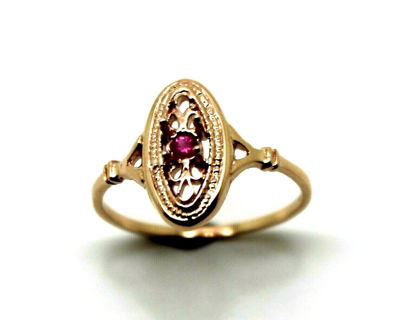 Kaedesigns Neuer Echter 9Ct 9K Roségold Zartrosa Saphir Filigran Ring von KaedesignsJewellery