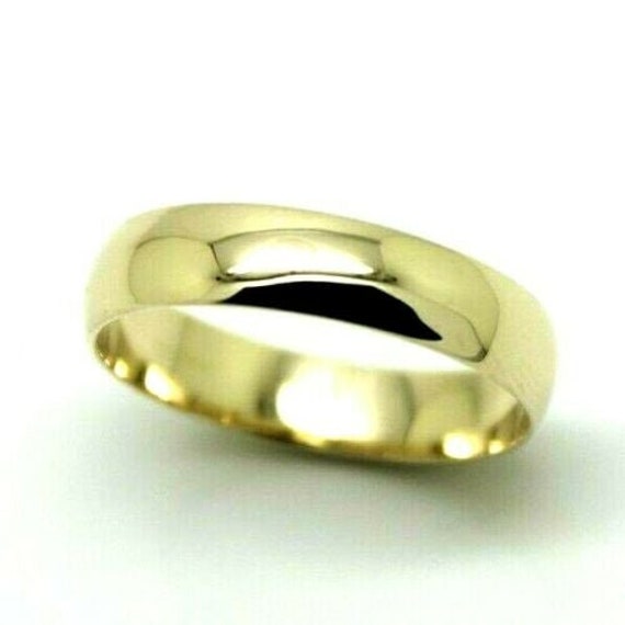 Massiver 9Ct 9K Gelbgold 4mm Ehering Ring Größe O 1/2 von KaedesignsJewellery