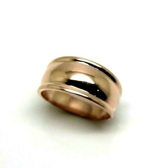 Neuer Echter 9Ct 9K Gelb, Rose Oder Weißgold Kuppel Ring 10mm Größe N/6, 5 von KaedesignsJewellery