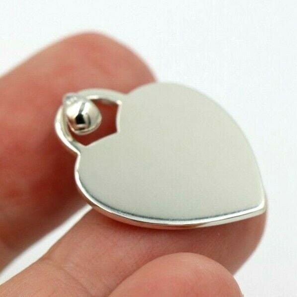 sterling Silber Herz Schild Disc Anhänger Oder Charm Gravierbar - Free Post in Oz von KaedesignsJewellery