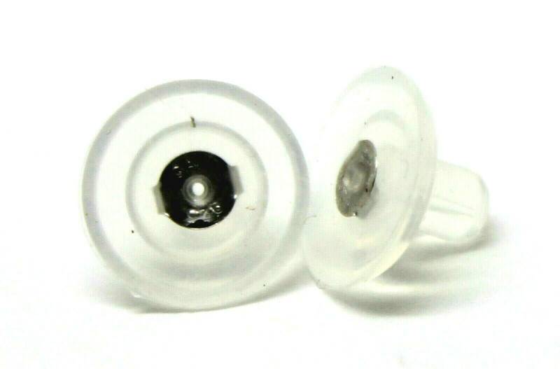 sterling Silber Oder | Vergoldet Disc Silikon Schmetterling Ohrring-Verschluss Mittel Groß von KaedesignsJewellery
