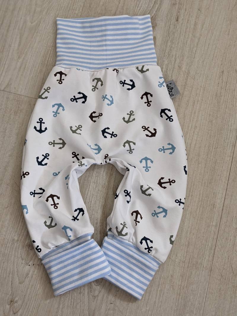 Kinder Baby Hose Mit Anker Pumphose Mitwachshose Größe 50-116 von KaeferMari