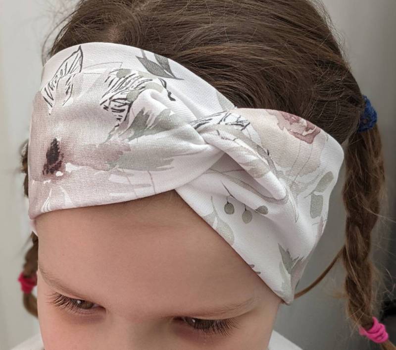 Magnolie Blumen Wiese Baby Mädchen Kinder Stirnband Haarband Größe 42-56cm von KaeferMari