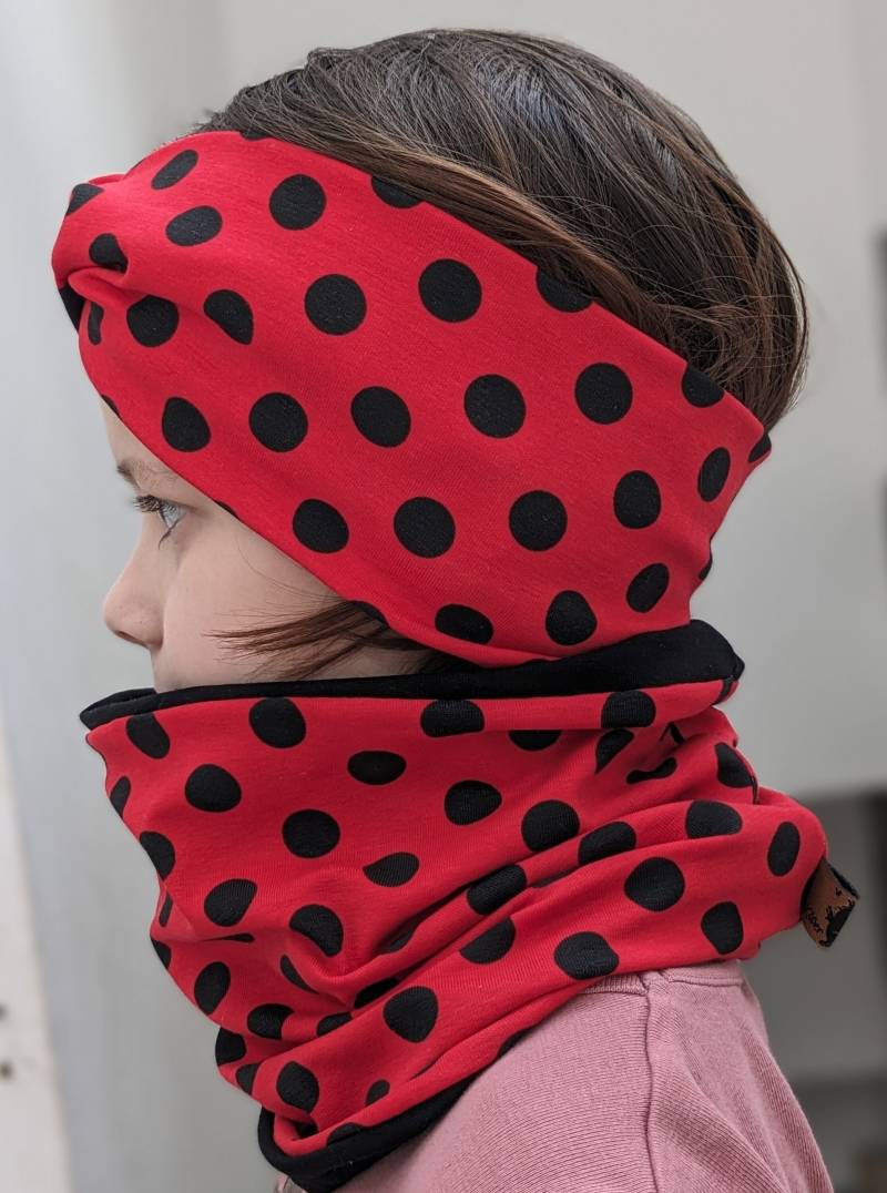 Stirnband Auch Mit Loop Oder Beanie Mütze Altrosa Baby Mädchen Kinder Stirnband Haarband Größe 42-56cm von KaeferMari