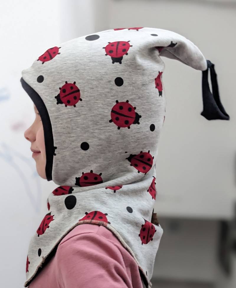 Winter Warme Schlupfmütze Marienkäfer Käfer Ladybird Mit Alpenfleece Schalmütze Zipfel Kinder Mädchen Jungen Mütze Größe 44-57cm von KaeferMari