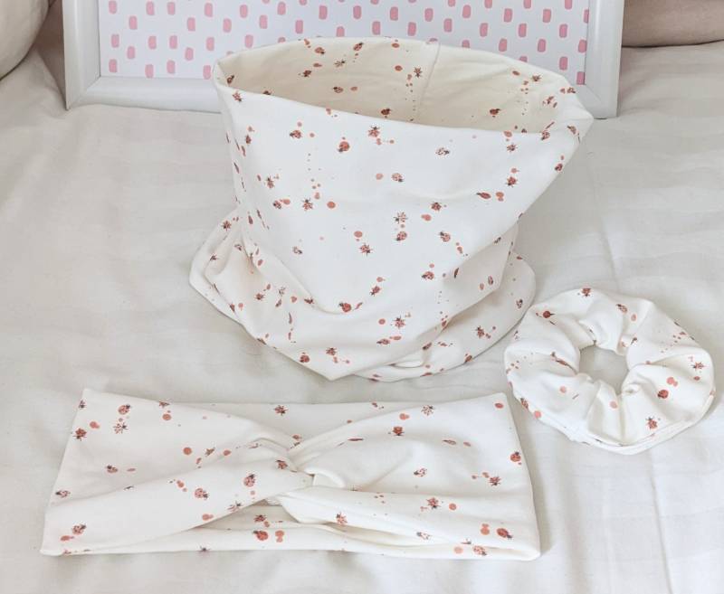 stirnband Loop Und Haargummi Marienkäfer Käfer Mädchen Kinder Haarband Größe 42-56cm von KaeferMari