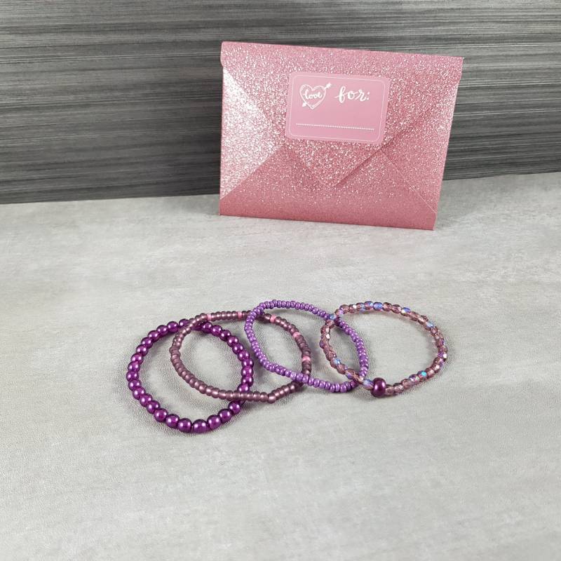 Geburtstagsgeschenk Armbänder Glücksbringer Beste Freundin Schwester Tochter Mutter Als Dankeschön Im Umschlag Schön Verpackt Mit Glitzer von KaehnDesign