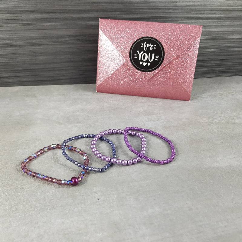 Geschenk Beste Freundin Armbänder Glücksbringer Schwester Tochter Mutter Als Dankeschön Umschlag Verpackt Mit Glitzer von KaehnDesign