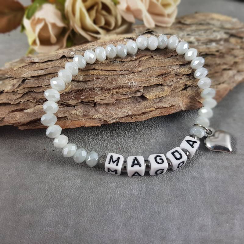 Personalisiertes Namensarmband Initialien Wunschname Personalisiertes Armband Geburtstag Mama Tochter Schwester Beste Freundin von KaehnDesign