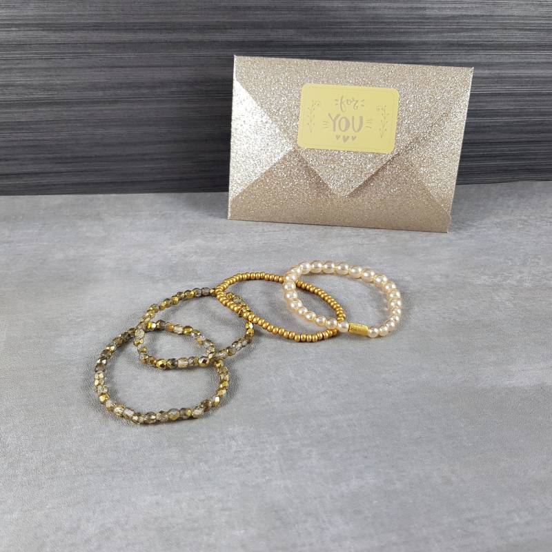 Schöne Armbänder Glücksbringer Beste Freundin Schwester Tochter Mutter Als Dankeschön Umschlag Verpackt Mit Glitzer von KaehnDesign
