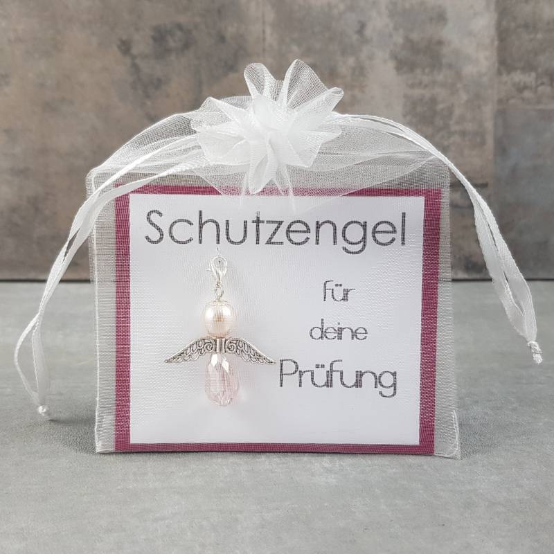 Schutzengel Glücksbringer Schlüsselanhänger Geschenk Bevorstehende Prüfung Abitur Abschluss Diplomarbeit Master Schulabschluss Führerschein von KaehnDesign