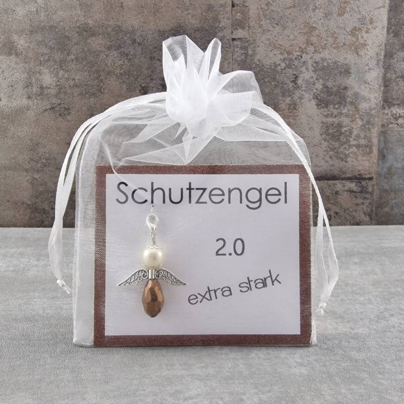 Schutzengel Schlüsselanhänger 2.0 Extra Stark - Geschenk Glücksbringer Glückwunschkarte Gute Besserung Genesung Abschiedsgeschenk von KaehnDesign