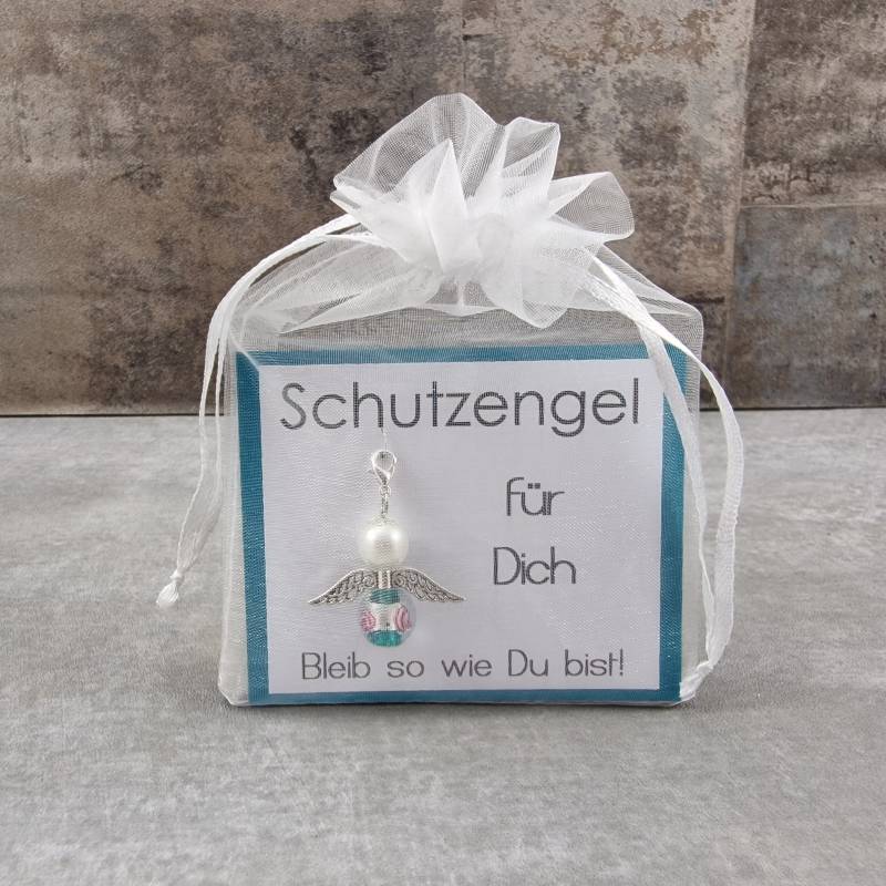 Schutzengel Schlüsselanhänger Für Dich - Bleib So Wie Du Bist Geschenk Geburtstag Arbeit Büro Kollegin Erzieherin Abschied Glücksbringer von KaehnDesign