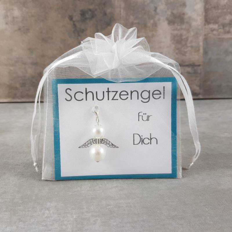 Schutzengel Schlüsselanhänger Für Dich - Geschenk Geburtstag Glücksbringer Glückwunsch Danke Geschenkidee Wichtelgeschenk Weihnachtsgeschenk von KaehnDesign