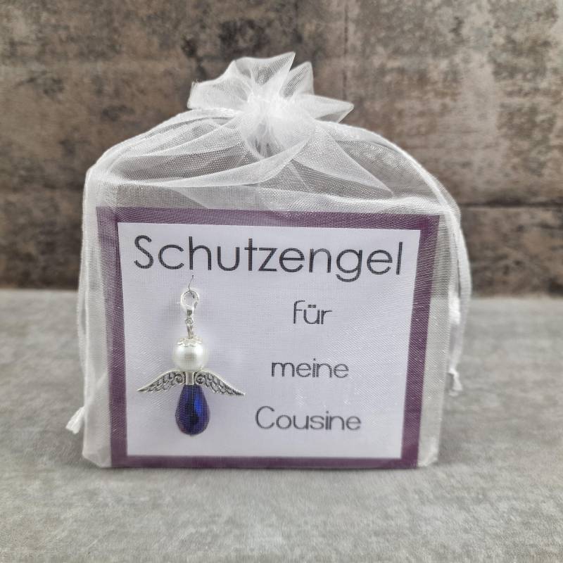 Schutzengel Schlüsselanhänger Für Meine Cousine - Geschenk Geburtstag Glücksbringer von KaehnDesign