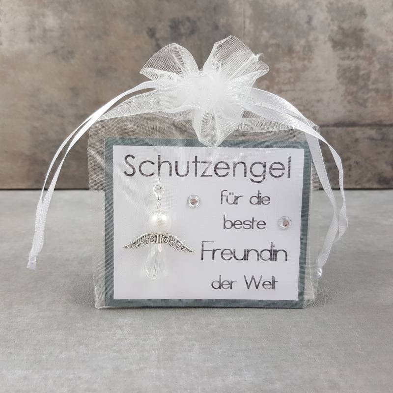 Schutzengel Schlüsselanhänger Geschenk Beste Freundin Der Welt - Geburtstagsgeschenk Freundschaft Glücksbringer von KaehnDesign