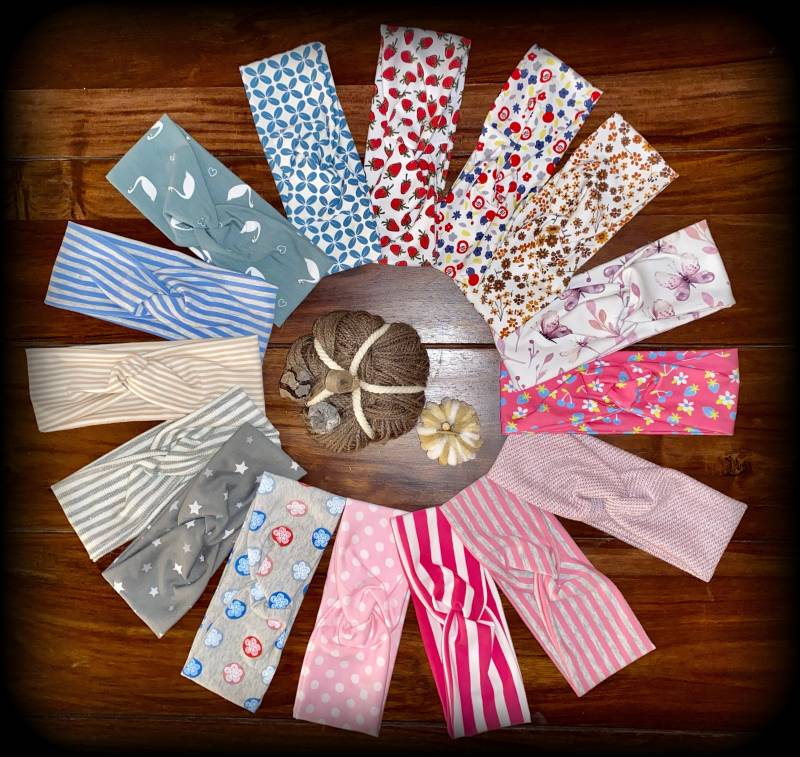 Süße Jersey Stirnbänder Haarbänder Bandeau von Kaengruinkinder