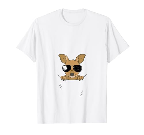 Känguru Baby im Beutel mit cooler Sonnenbrille T-Shirt von Känguru Baby im Beutel mit cooler Sonnenbrille