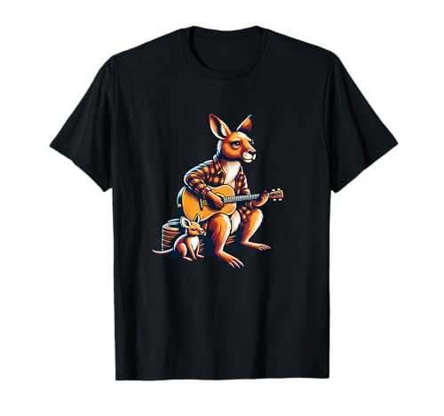 Känguru Mit Gitarre Outback Musik Vater Kind T-Shirt Känguru Mit Gitarre Outback Musik Vater Kind T-Shirt von Känguru Gitarre Australischer Musiker Outback