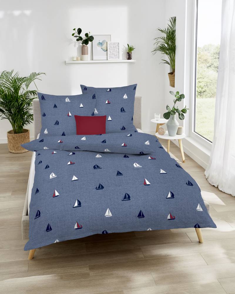 Kaeppel Bettwäsche "Sailing Boats" 2 Stk. tlg. Mit Booten von Kaeppel