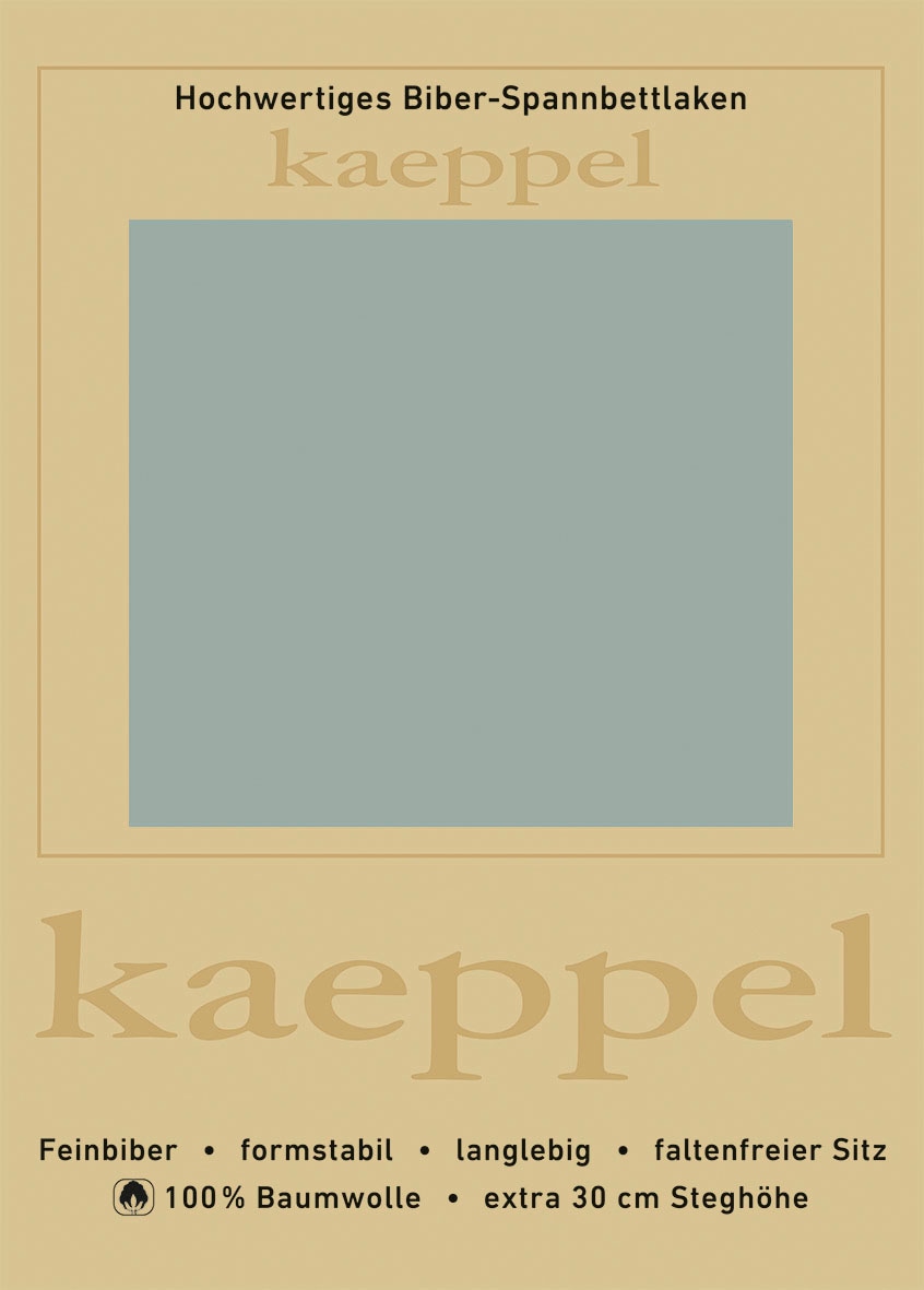 Kaeppel Spannbettlaken "Spannbettlaken Biber" 100% Baumwolle, kuschelig weich ideal für Winter von Kaeppel