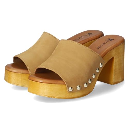 Kaerlek Damen Clogs/Pantoletten Braun Rauleder, Größe:38, Farbauswahl:braun von Kaerlek