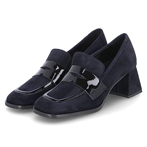 Kaerlek Damen Hochfrontpumps Mila - Blaue Business Leder Damenschuhe - Hohe, Elegante und Bequeme Pumps mit Absatz [Blau, Größe 40] von Kaerlek