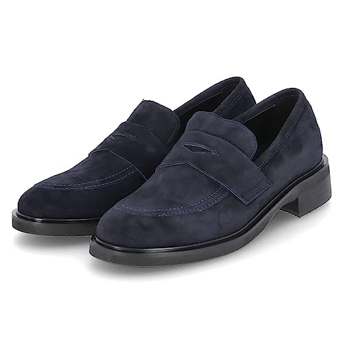 Kaerlek Damen Loafer PIOPPO - Blaue Leder Damenschuhe - Klassische Mokassins - Bequem und Elegant - [Blau, Größe 39] von Kaerlek