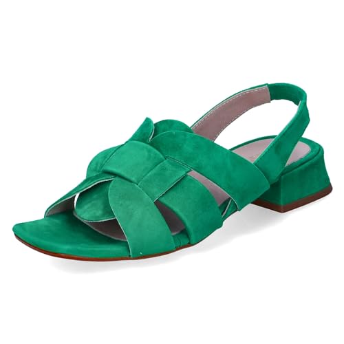 Kaerlek Damen Sandalen/Sandaletten/Riemchensandaletten Grün Rauleder, Größe:38, Farbauswahl:grün von Kaerlek