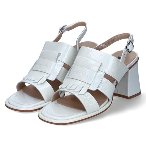 Kaerlek Damen Sandalen/Sandaletten/Riemchensandaletten PERLA 06 Weiß Glattleder, Größe:38, Farbauswahl:weiß von Kaerlek