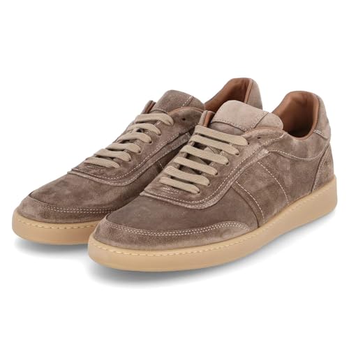 Kaerlek Herren Low Sneaker Braun Rauleder, Größe:43, Farbauswahl:beige von Kaerlek